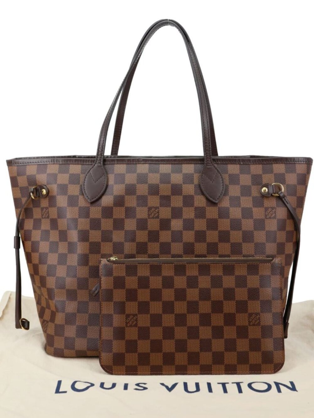 Louis Vuitton Neverfull MM Damier Ebene Tote Bag Brown - Picture 3 of 9